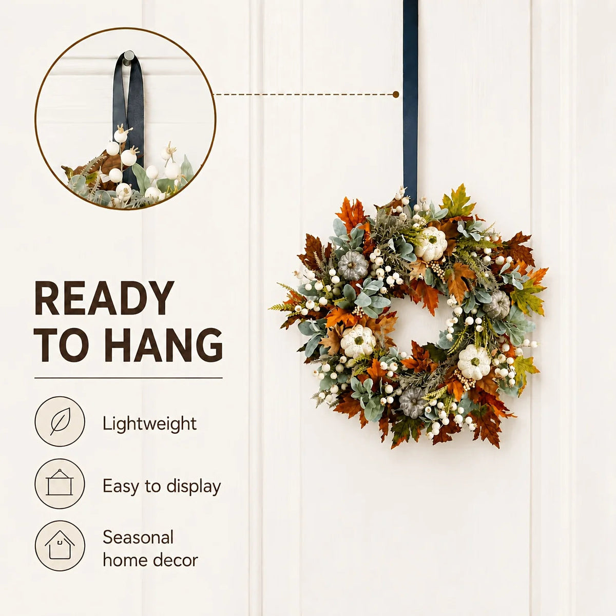 Thanksgiving Wreaths for Front Door The Pet & Home Store