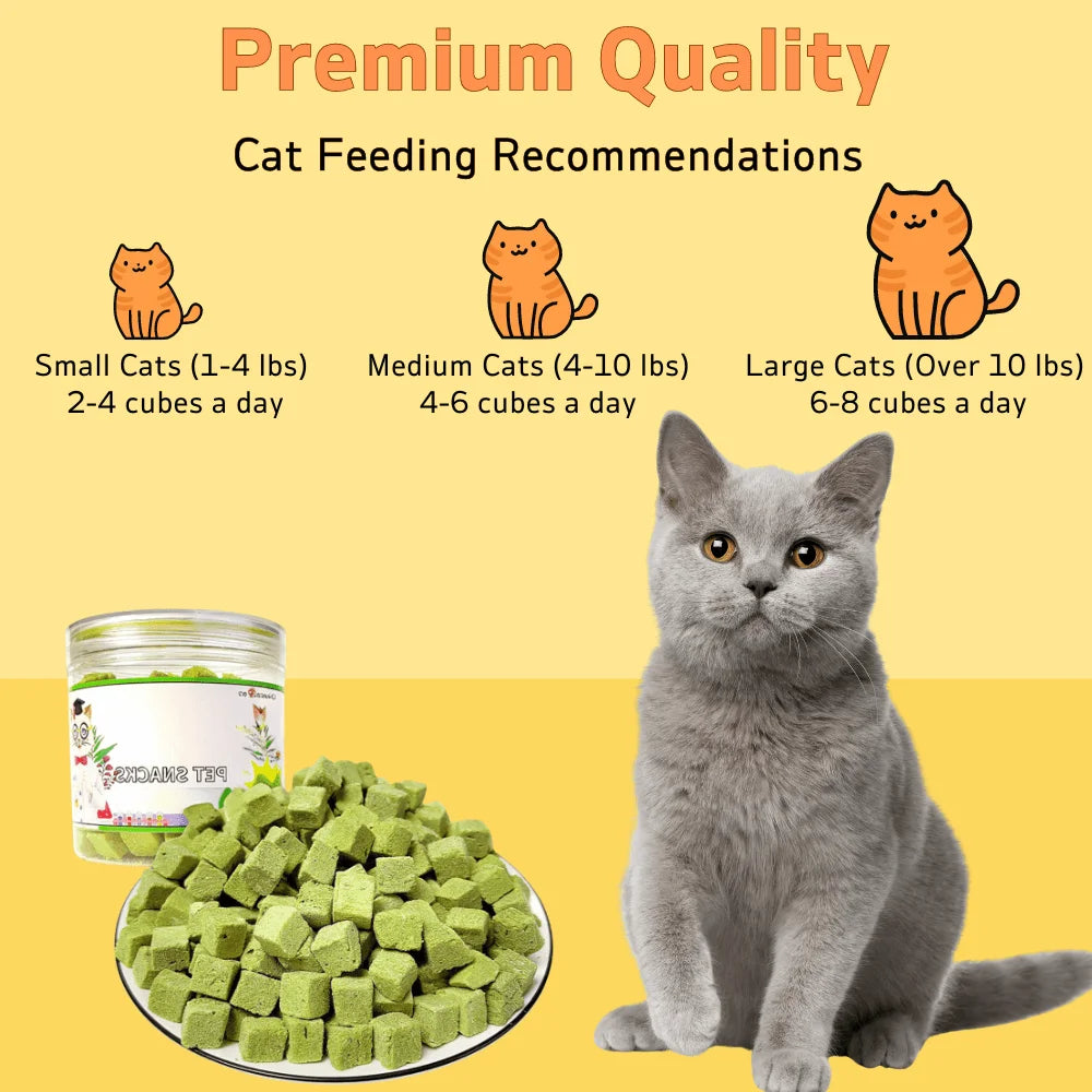 Cat Grass Hairball Treats for Cats Chicken Flavor Teeth Cleaning