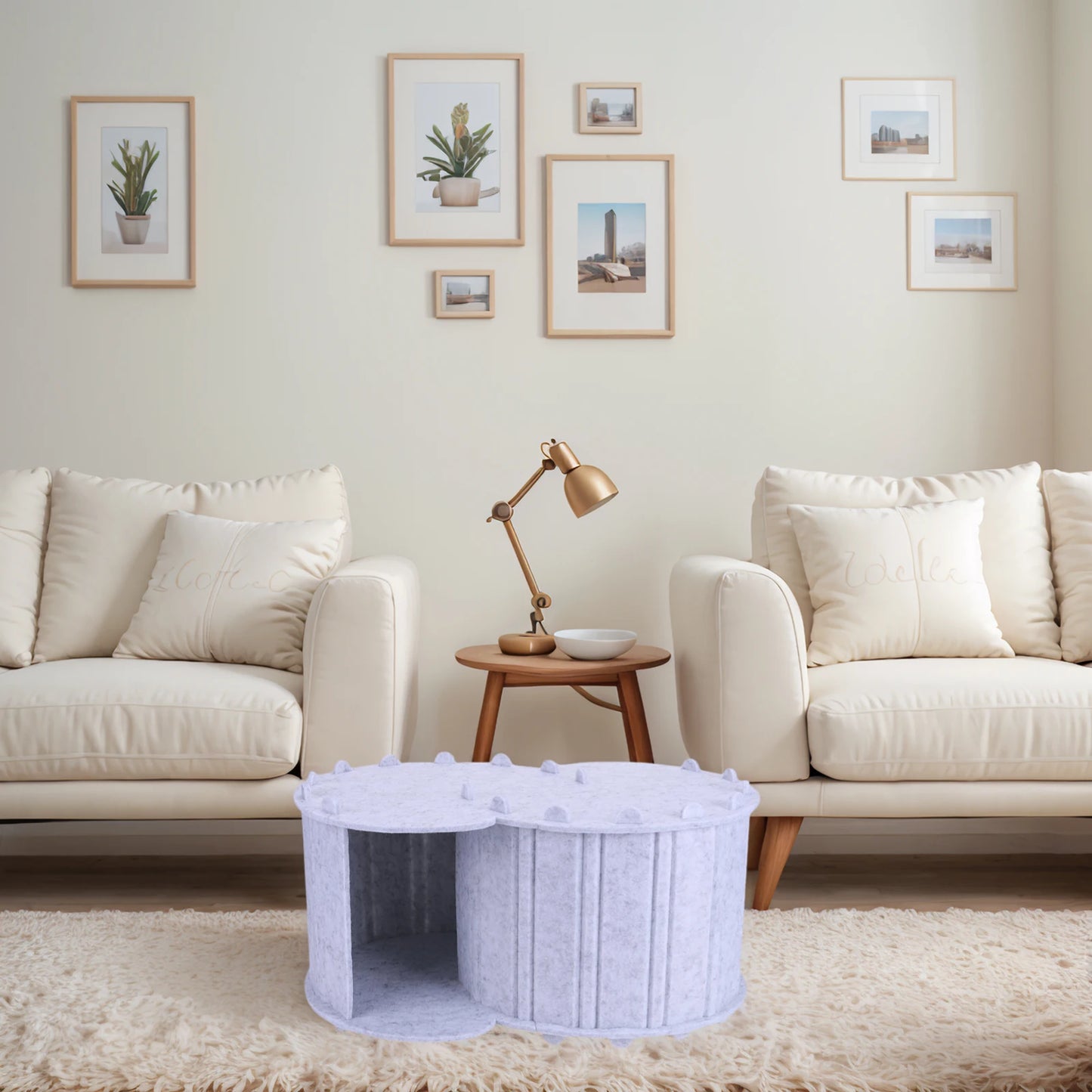 Shunmaii Cat Tunnel Bed Felt Peekaboo Cave Foldable Pet House