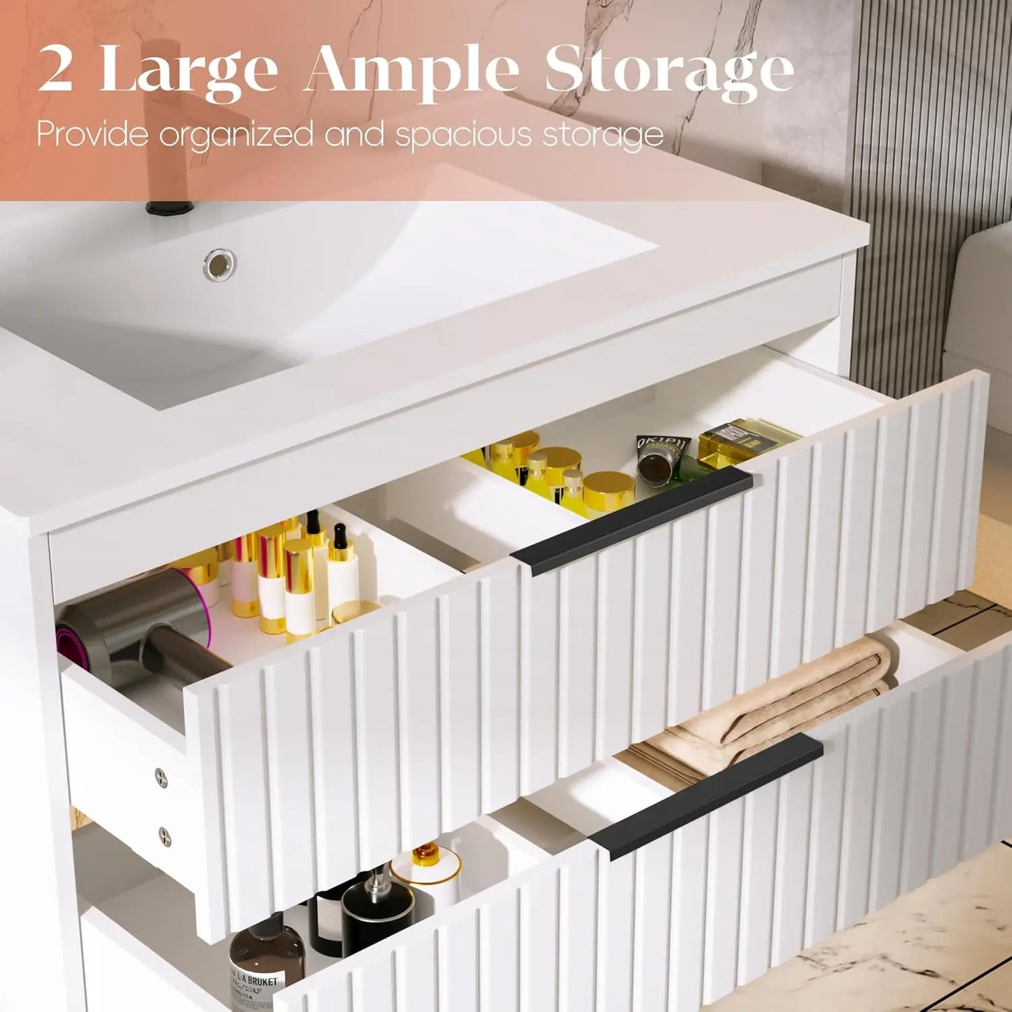Guangbai Floating Bathroom Vanity With Sink Wall Mount