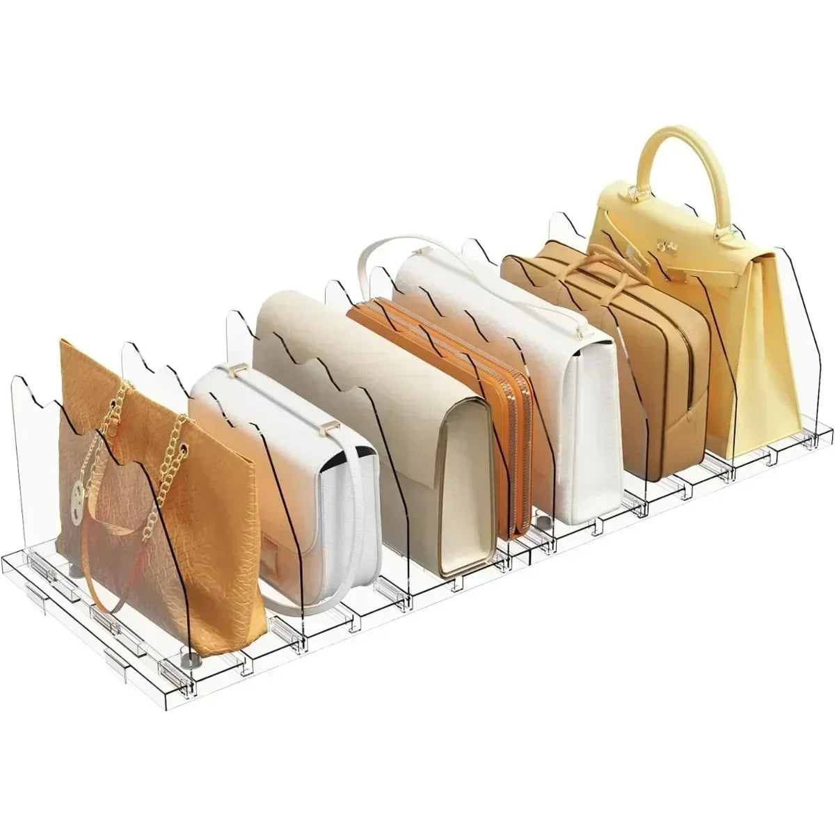 Closet Shelf Divider Adjustable Purse Organizer For Handbags