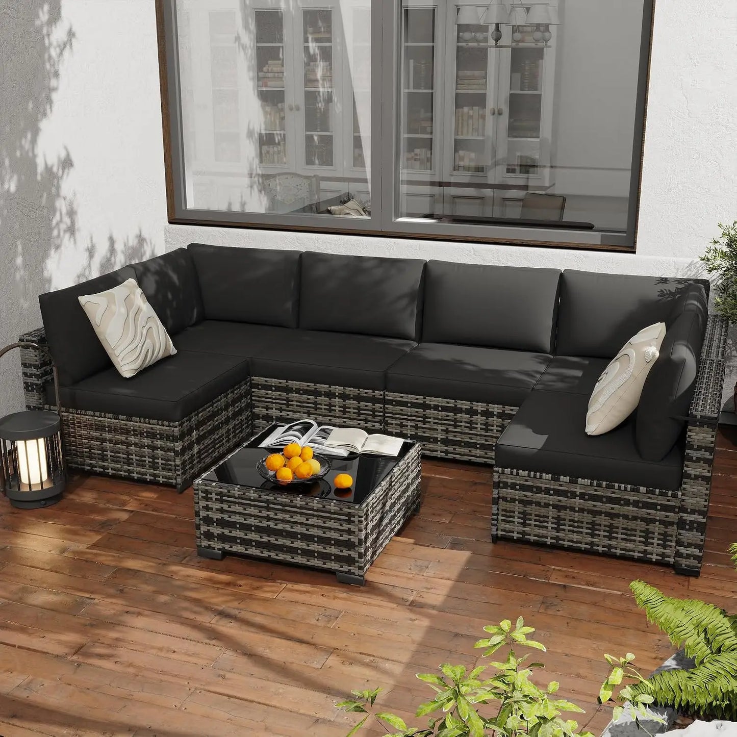 All Weather PE Rattan Modular Sectional Patio Set For Outdoors