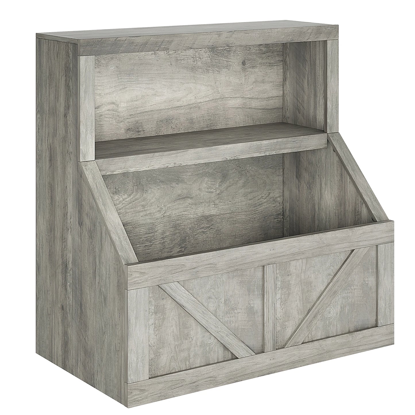 Wooden Toddler Bookshelf With Toy Storage Cubby Organizer