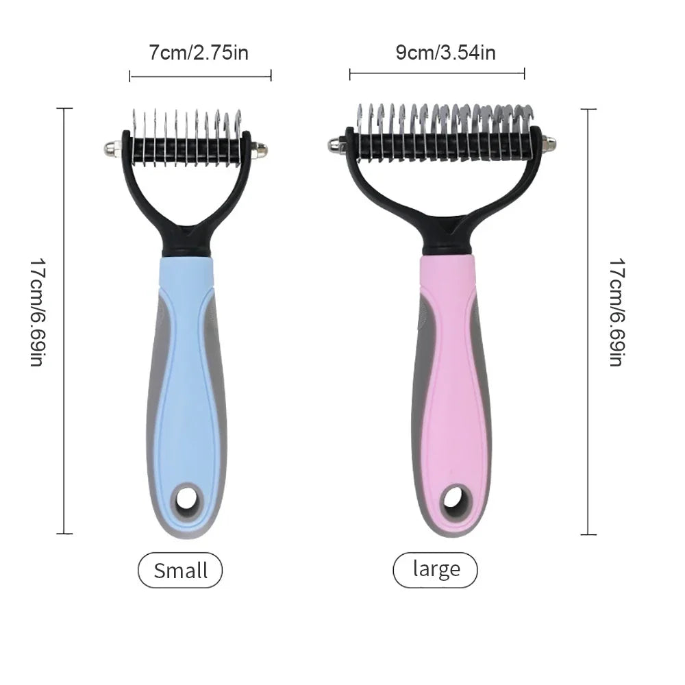 Double Sided Stainless Steel Hair Grooming Comb Cats Dogs