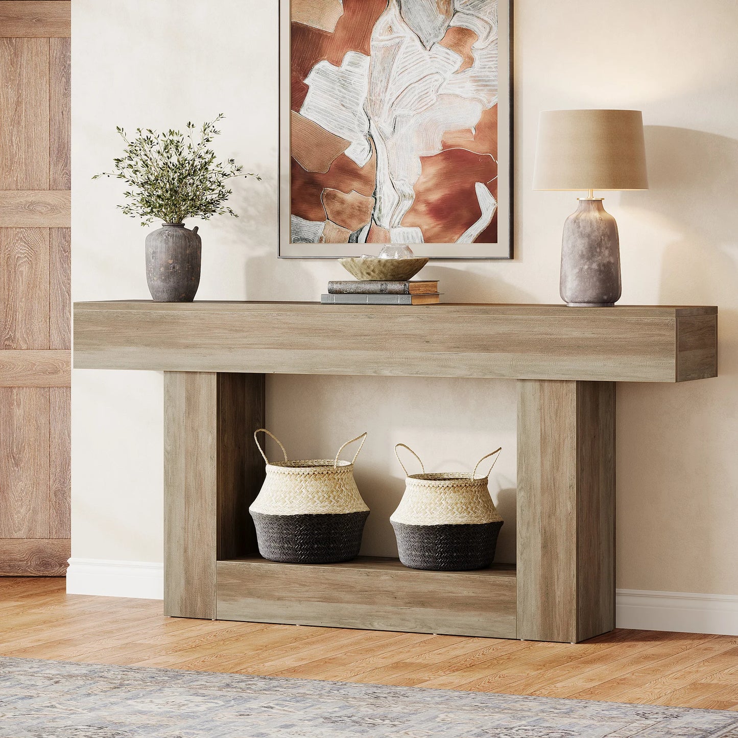Tribesigns Farmhouse Console Table for Entryway Living Room