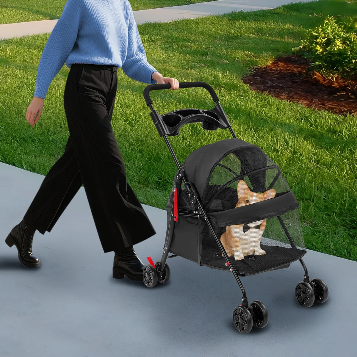 Bymaocar Foldable Pet Stroller For Medium Dogs And Cats The Pet & Home Store