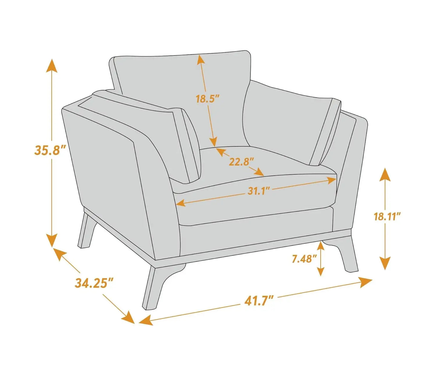 Boucle Upholstered Accent Chair For Living Room And Bedroom