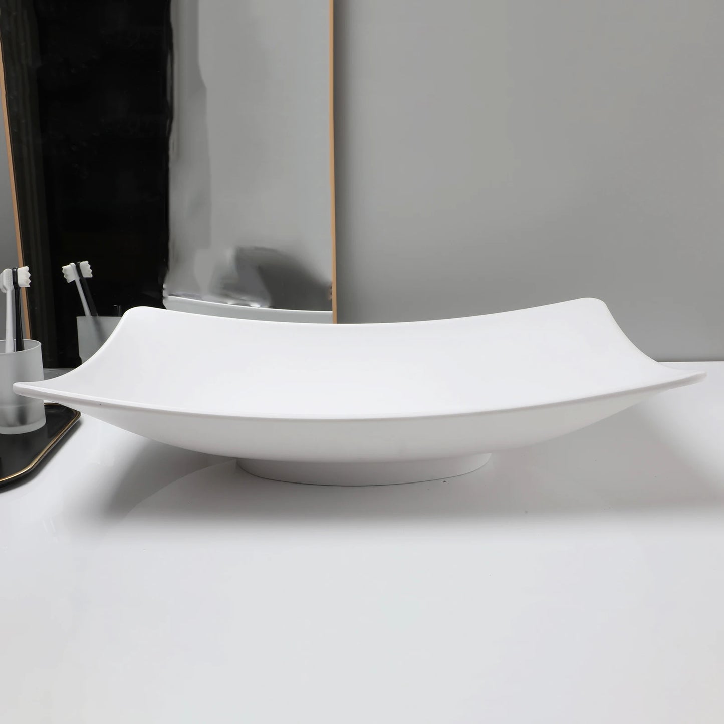 Torayvino Vessel Sink Stone Resin Washbasin Above Counter
