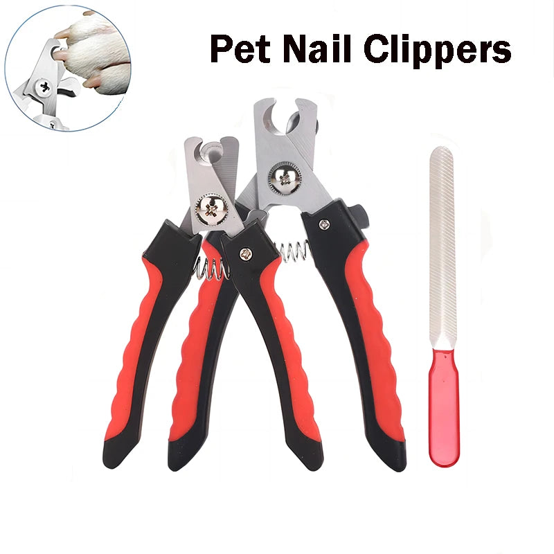 Pet Nail Clippers Sickle Style Stainless Steel For Dogs Cats