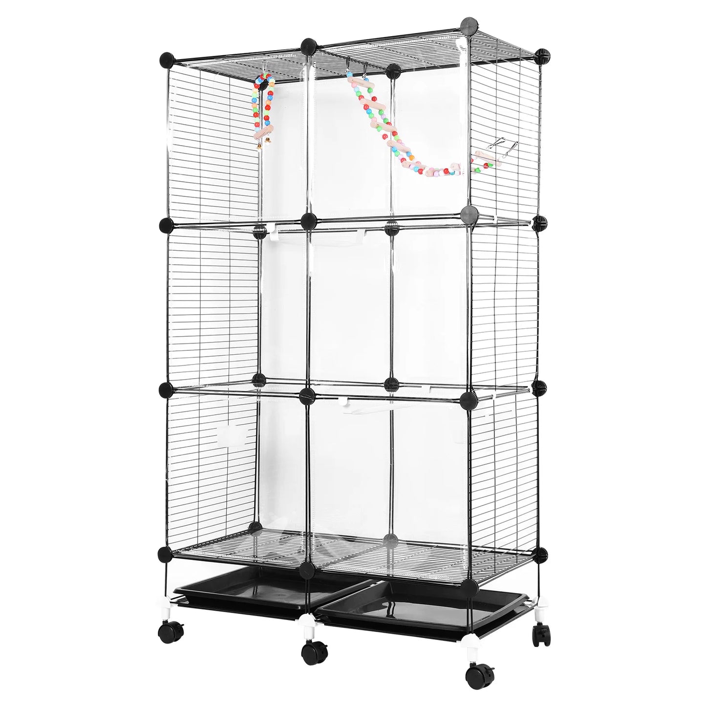 Large Bird Cage With Breeding Box And Removable Tray Aviary
