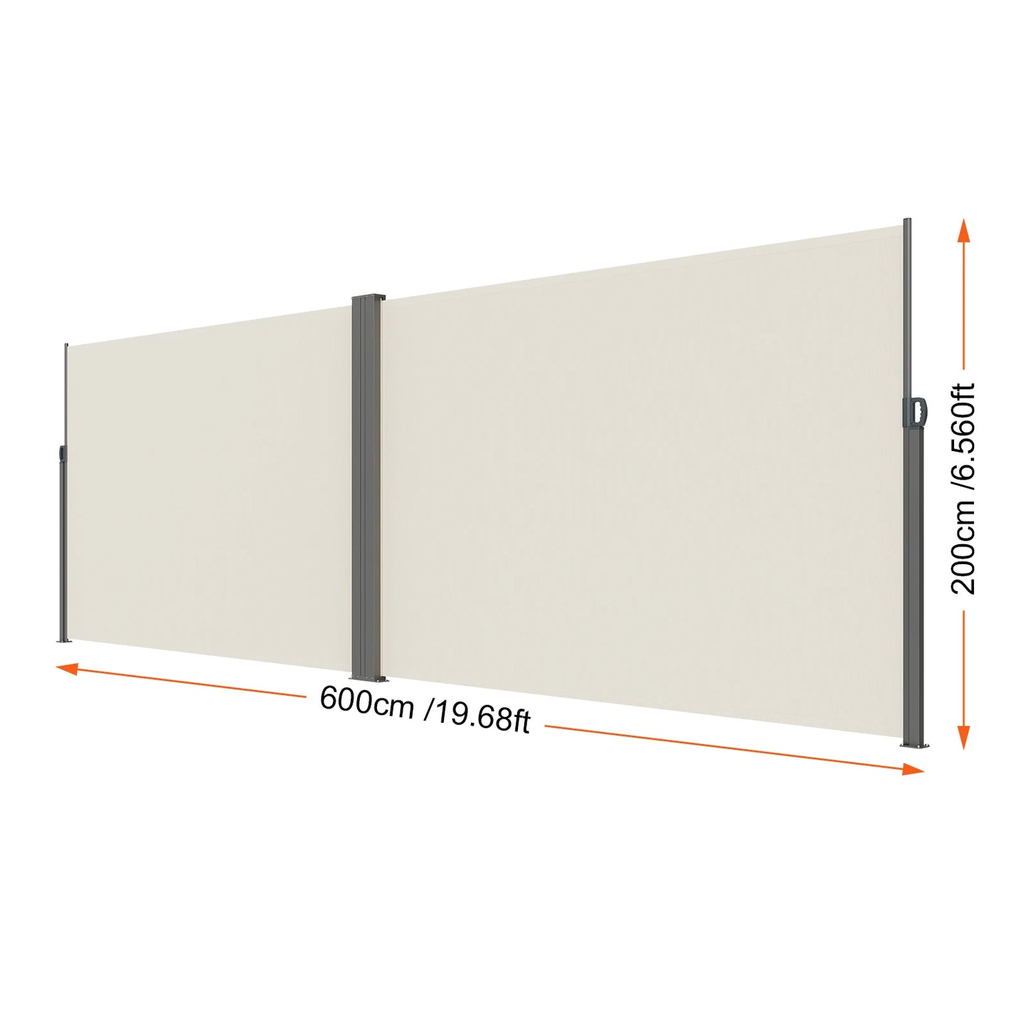 SucceBuy Retractable Side Awning Privacy Screen Polyester UV 30 Divider