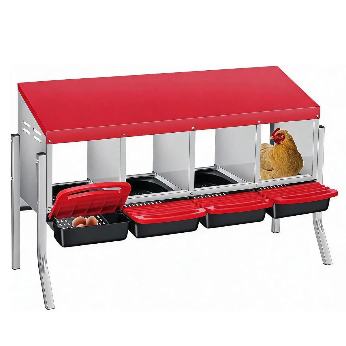 Chicken Nesting Box with Pull-Out Egg Collector Trays The Pet & Home Store