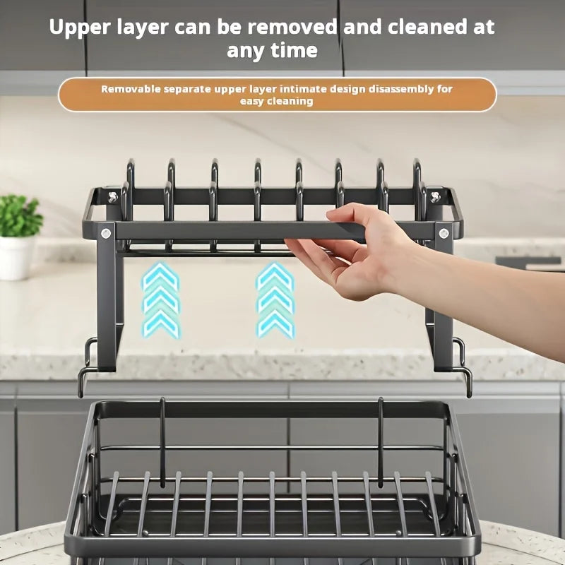 Altruism Commercial-Grade 2-Tier Dish Drying Rack Stainless Steel