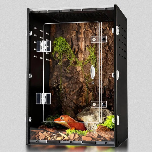 Ventilated PVC Reptile Enclosure With Acrylic Door For Geckos