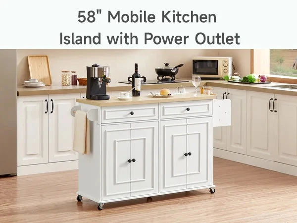 Wooden Rolling Kitchen Island Cart With Drop Leaf Storage The Pet & Home Store