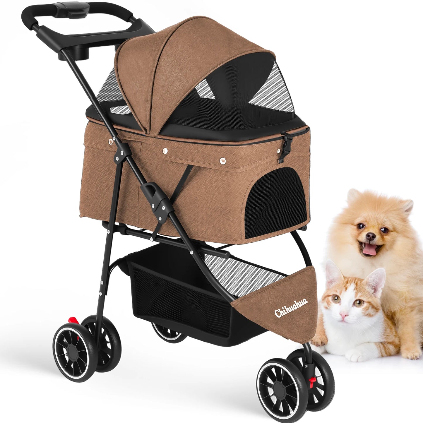 CHIHUAHUA Portable Pet Stroller For Small Dogs And Cats Foldable