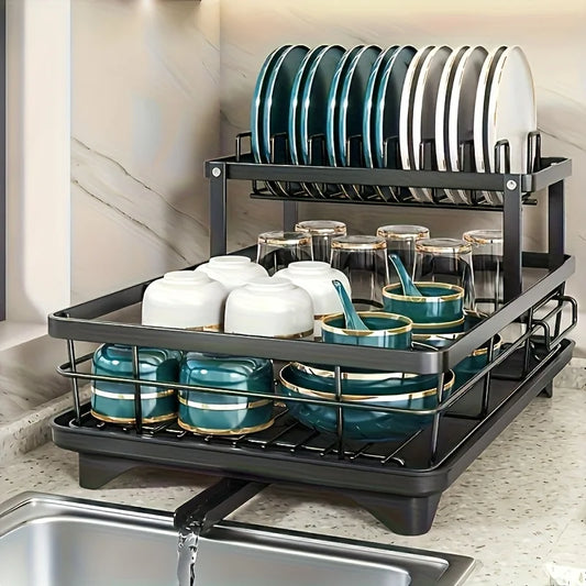 Altruism Commercial-Grade 2-Tier Dish Drying Rack Stainless Steel