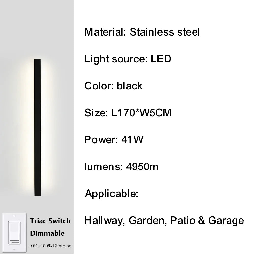 IISINUO Outdoor Porch Light IP67 Dimmable Triac Smart Wall Lamp