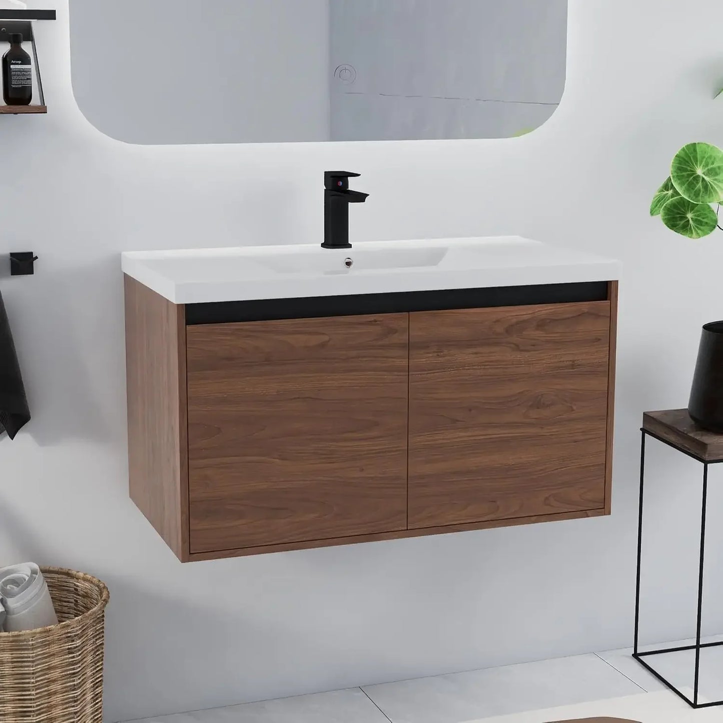 Floating Bathroom Vanity With Sink, Wall Mounted Premium Plywood