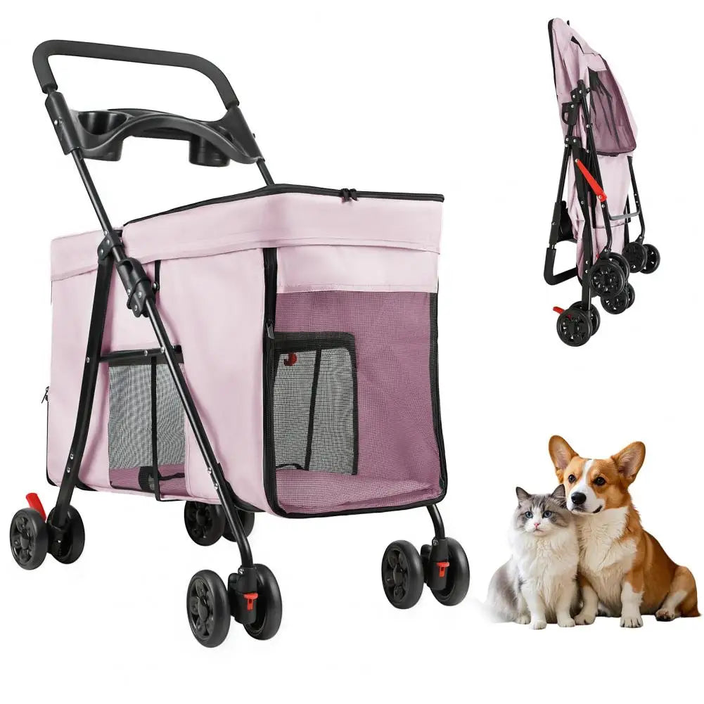 Dog Stroller With 360-degree Wheels The Pet & Home Store