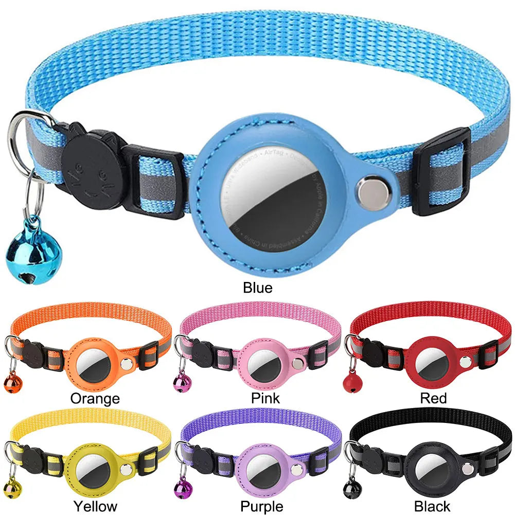 Shunmaii Apple AirTag Cat Collar Reflective Safety Buckle GPS Tracker