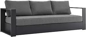Tahoe Aluminum Outdoor Patio Sofa For Weatherproof Lounge Seating