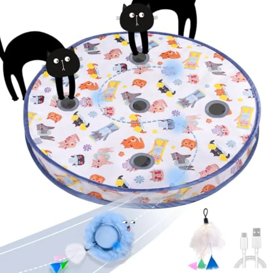 Interactive Cat Toy Ball Automatic Rolling Motion For Indoor Cats