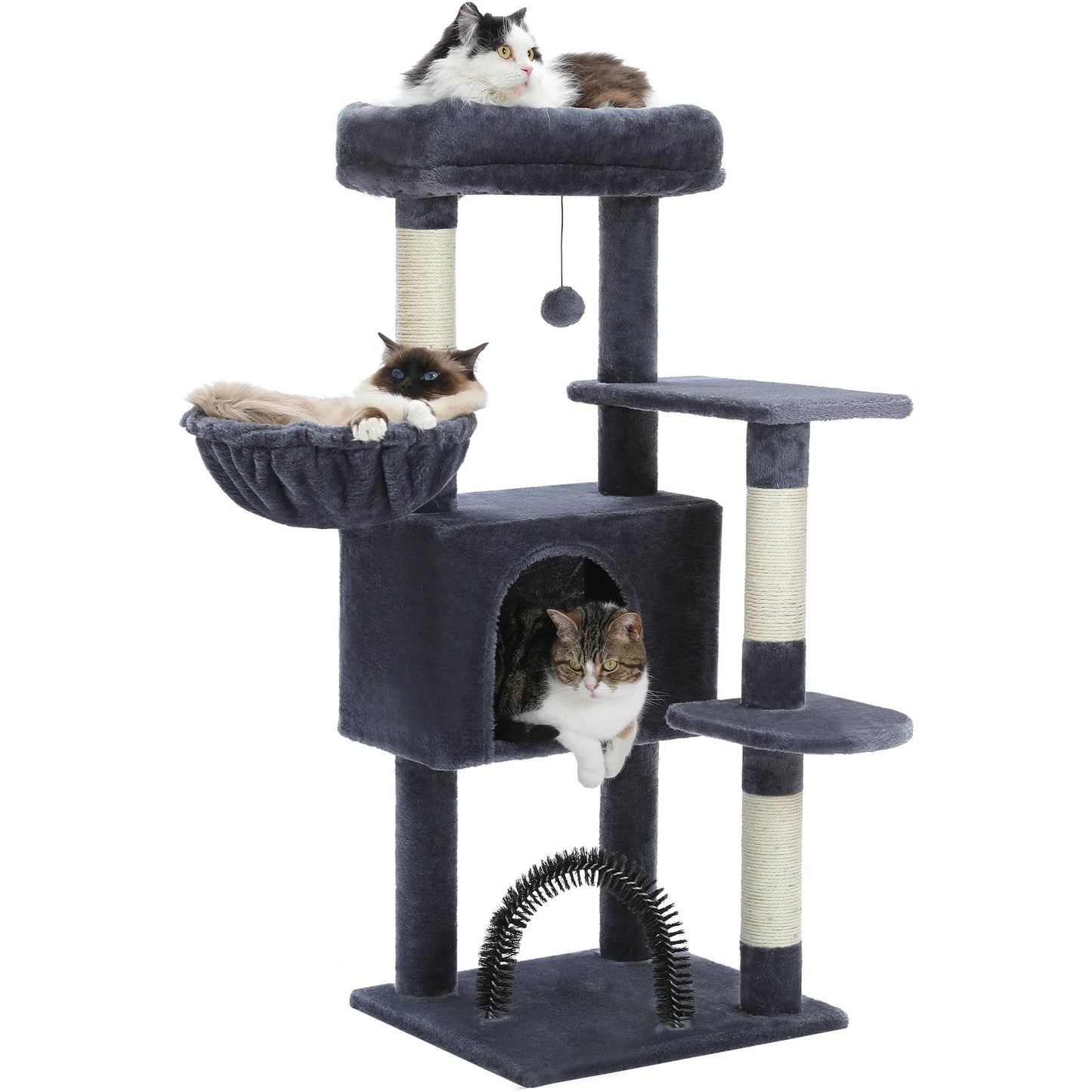 PAWZ Road Cat Tree With Toy Tower Plush Perch Hammock