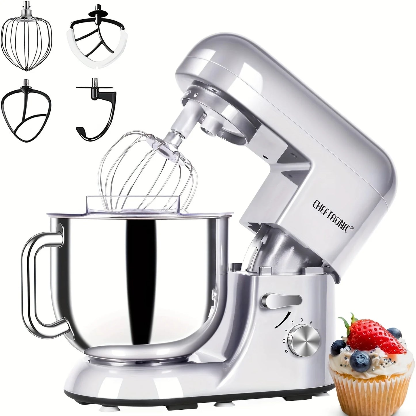 Cheftronic Stand Mixer 650W Tilt-Head Electric With Frother