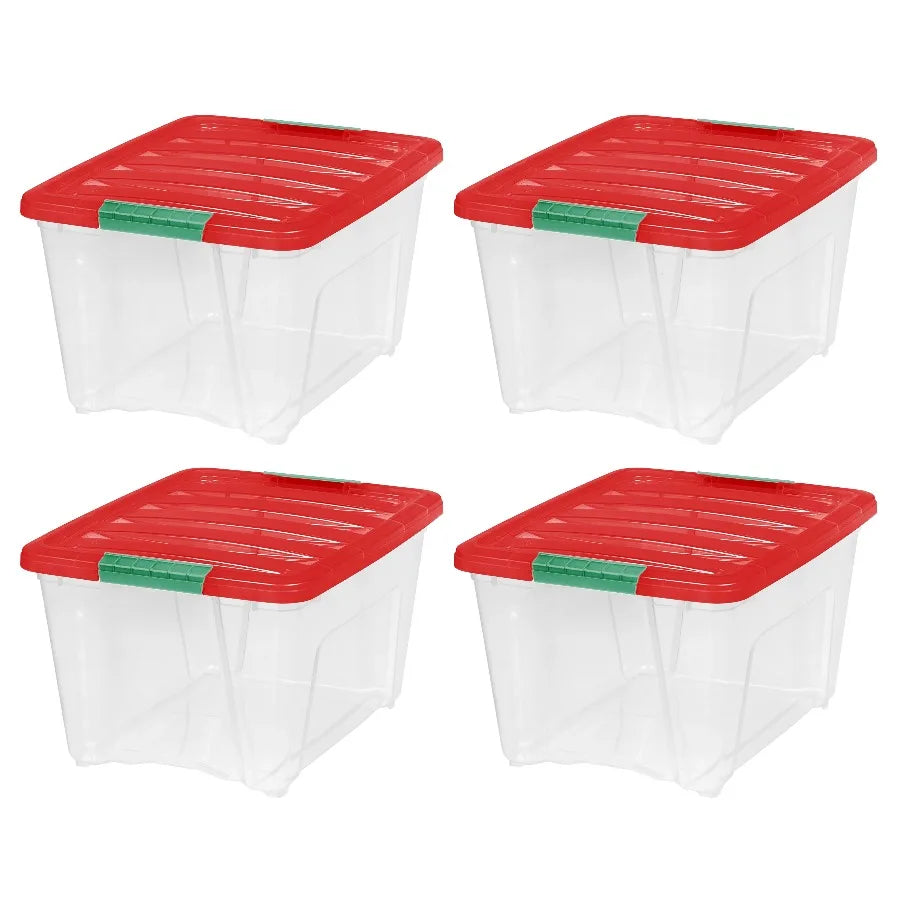 Stackable Holiday Plastic Storage Bins with Lids The Pet & Home Store
