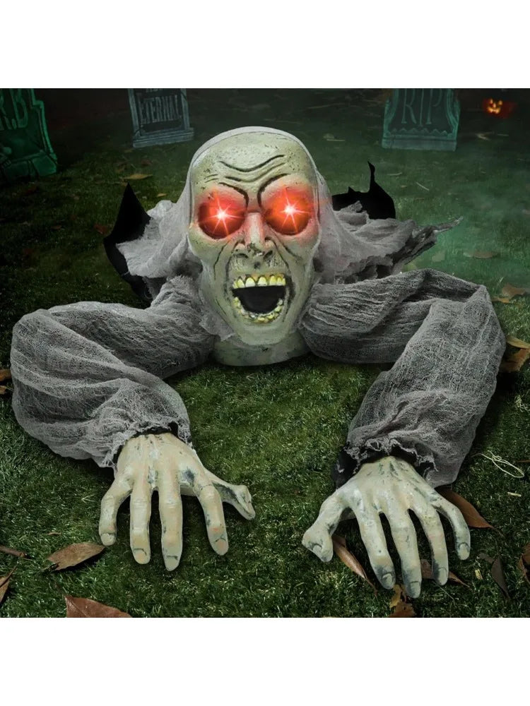 Halloween Decor Groundbreaker Zombie with Sound and Flashing Eyes The Pet & Home Store