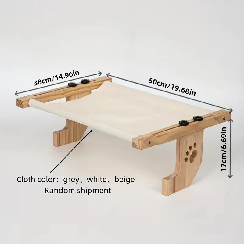 CZBNYX Cat Window Hammock Sill for Indoor Cats Wooden Frame