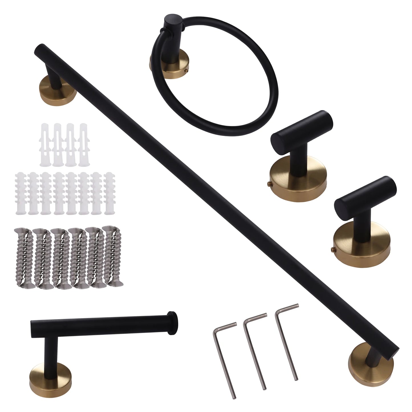 Stainless Steel Bathroom Hardware Set 5 Pack Space Organizer