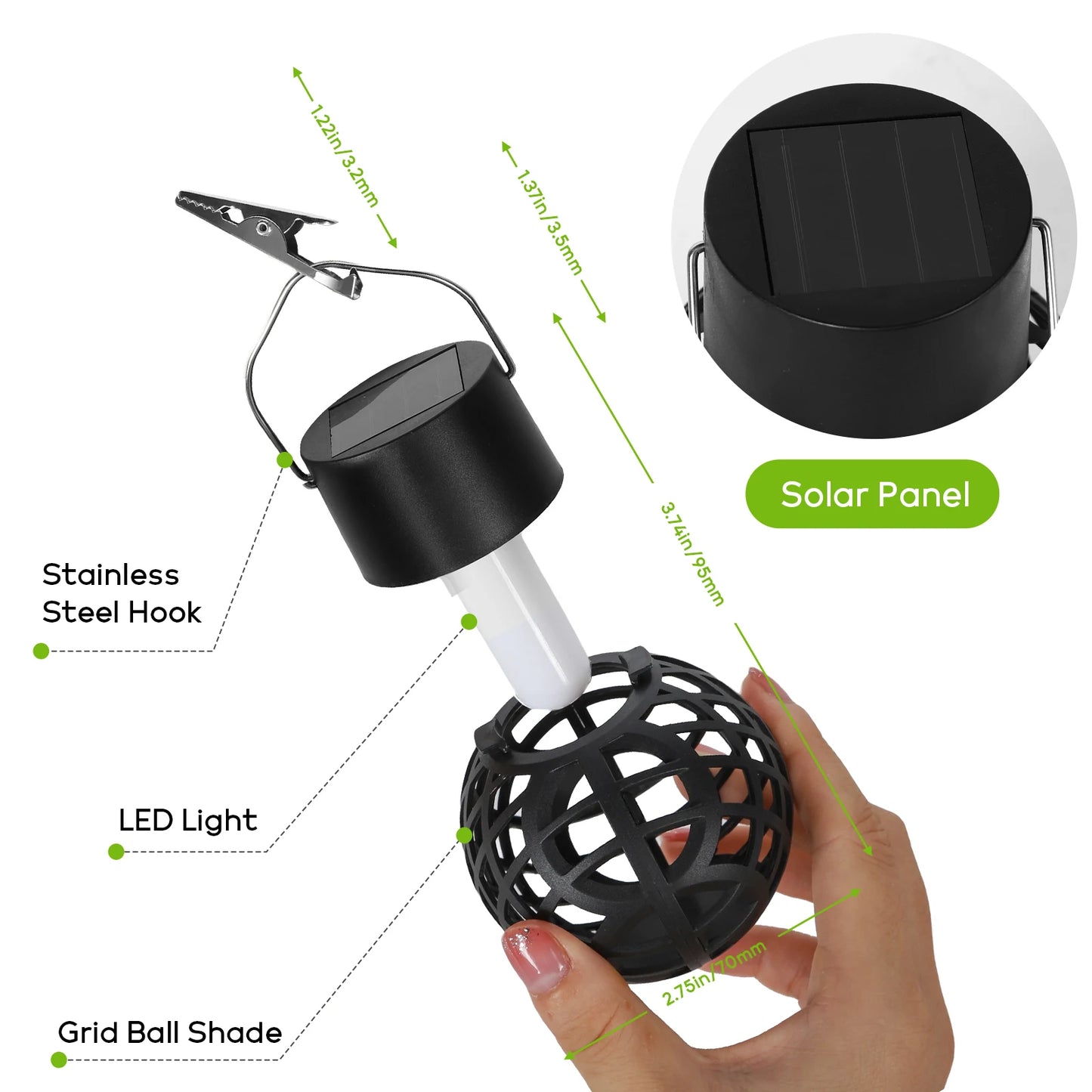 Solar Pendant Outdoor Lights Flame Effect IP65 Hanging