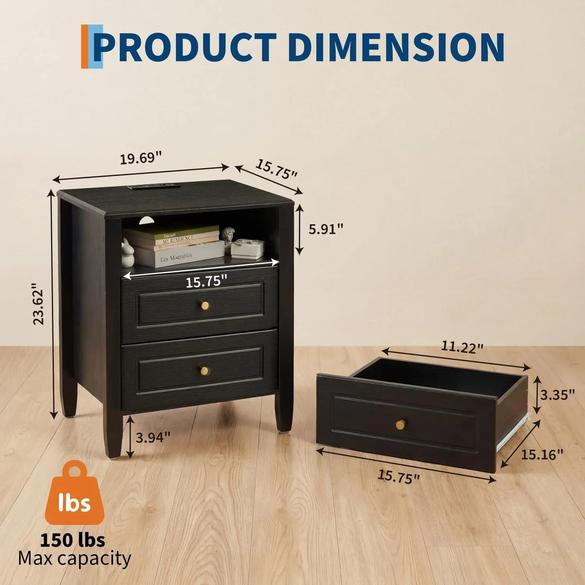 Nightstand with Charging Station The Pet & Home Store