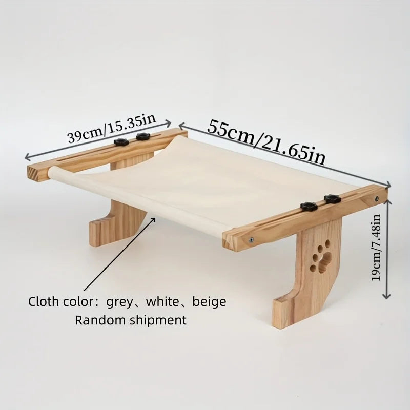 CZBNYX Cat Window Hammock Sill for Indoor Cats Wooden Frame