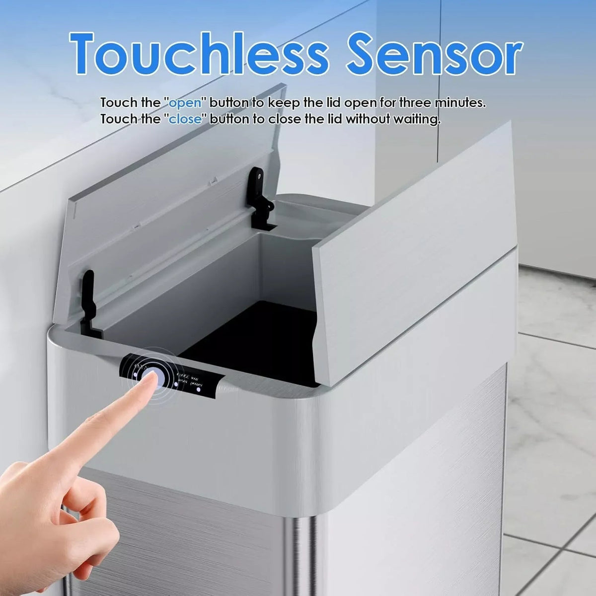 13.2-21.1Gal Motion Sensor Trash Bin The Pet & Home Store