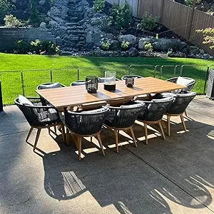DAFIFY Wicker Outdoor Patio Dining Set With Aluminum Frame