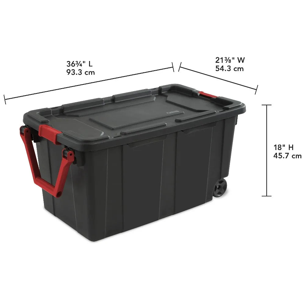 Sterilite Industrial Wheeled Storage Container With Durable Handle The Pet & Home Store