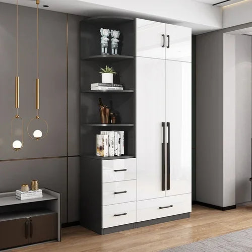 DUTRIEUX Wooden Wardrobe With Kids Drawers And Storage