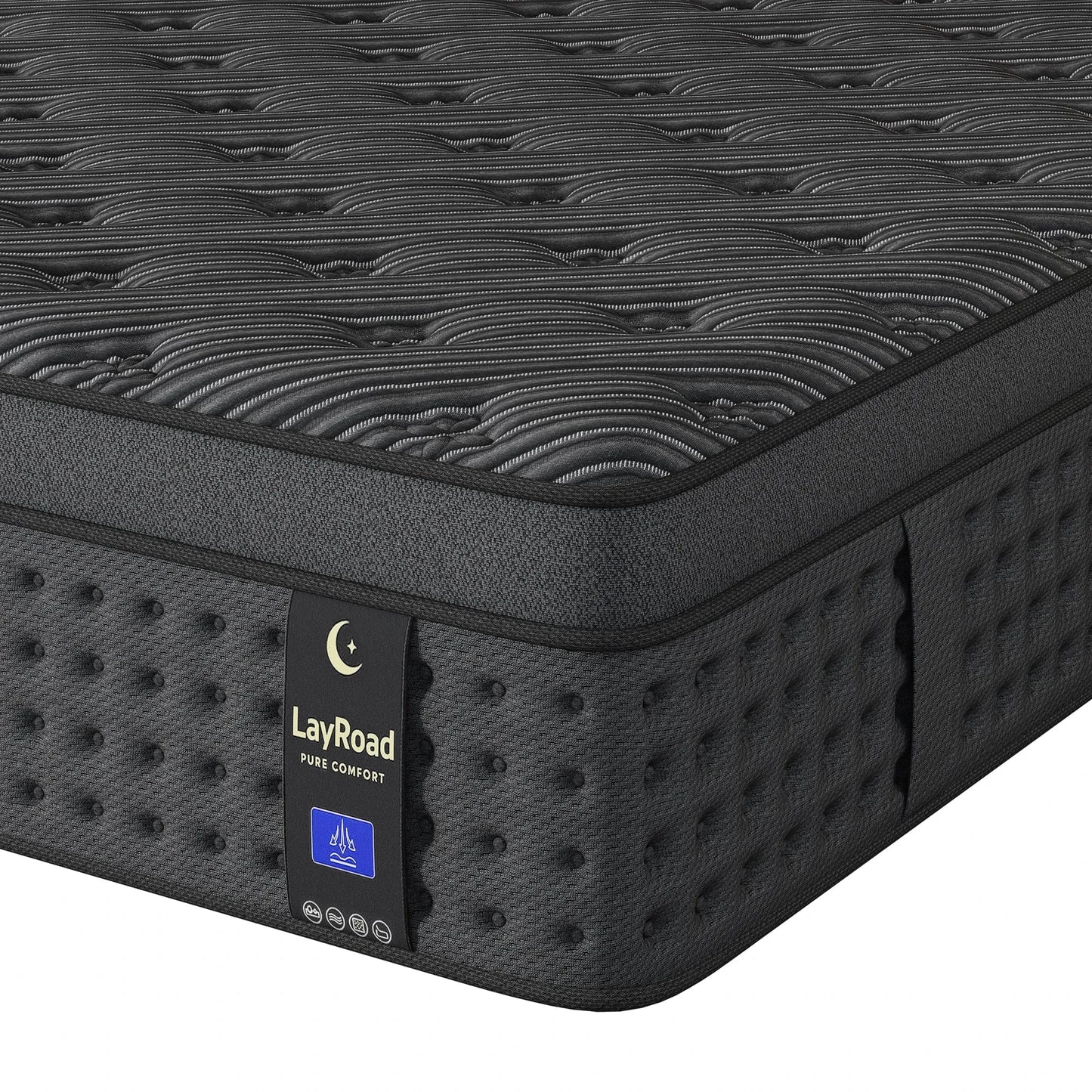 LayRoad 12/14Inch Memory Foam Spring Mattress Single/Double/Queen/King Sizes Boxed Mattress Medium Firmness Pressure Relief The Pet & Home Store