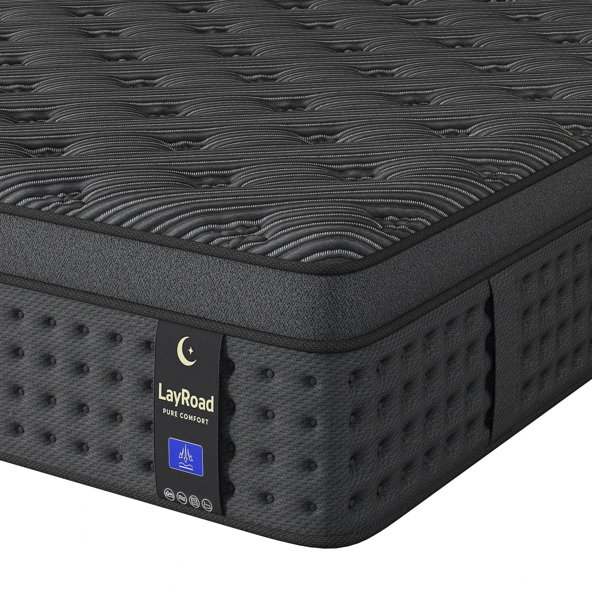 LayRoad 12/14Inch Memory Foam Spring Mattress Single/Double/Queen/King Sizes Boxed Mattress Medium Firmness Pressure Relief The Pet & Home Store