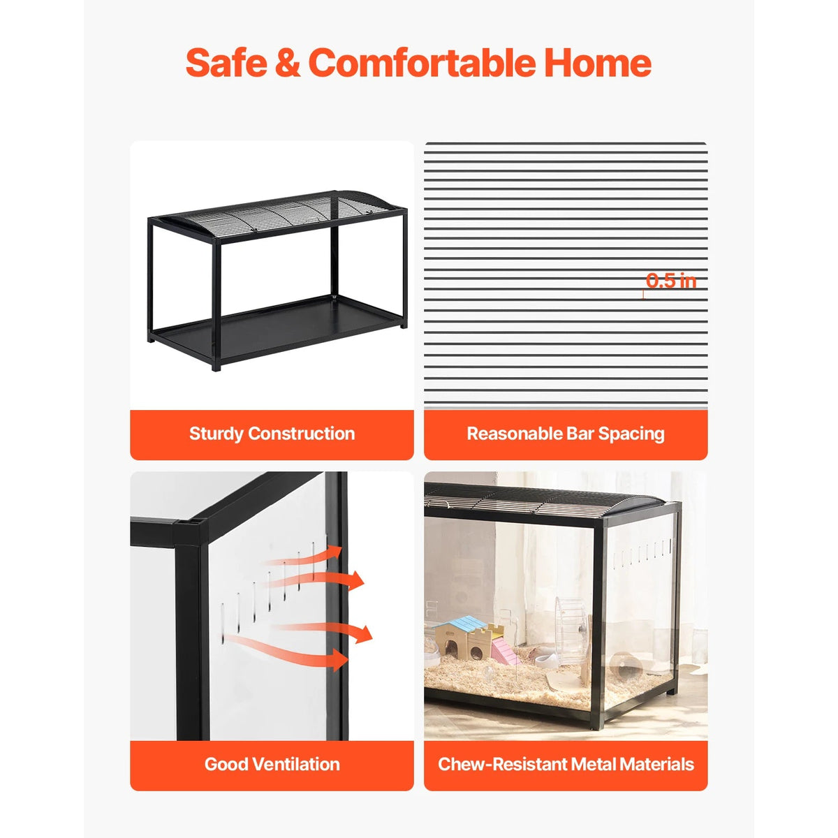 Hamster Cage 360° Viewing Transparent Habitat The Pet & Home Store