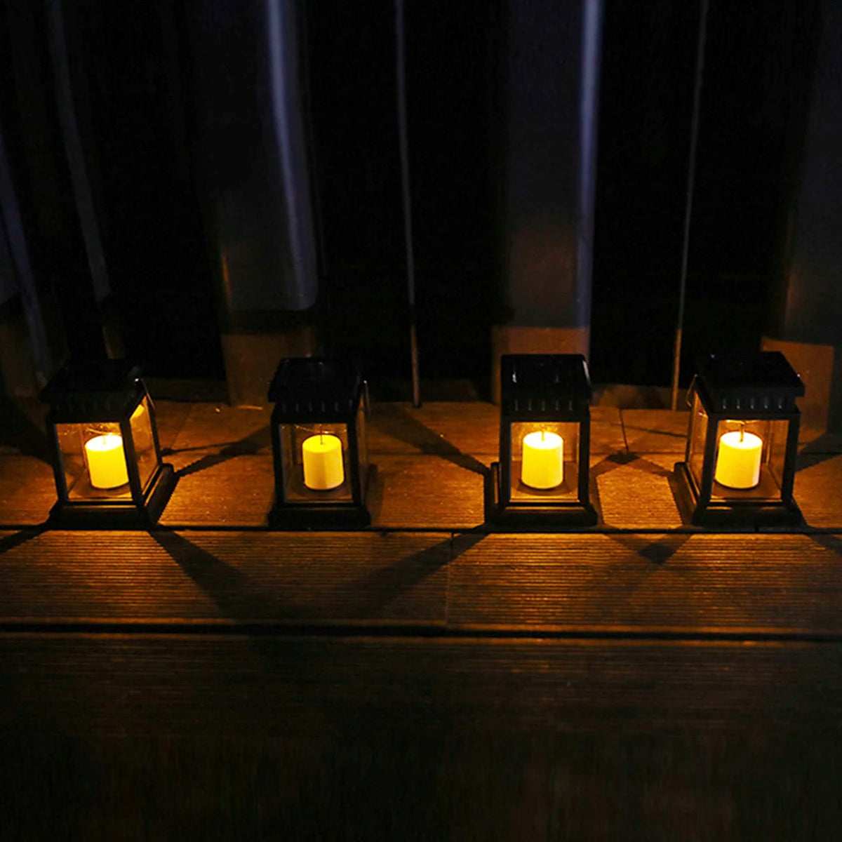 Solar Garden Lights Outdoor Hanging Candle Lamps, Retro Palace Style