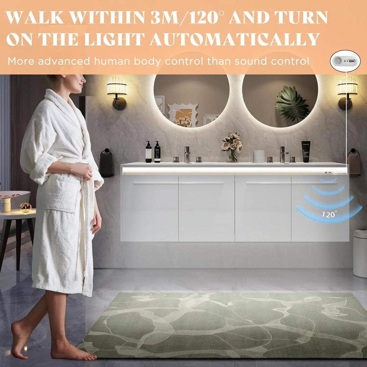 60" LED Floating Bathroom Double Vanity with Sink The Pet & Home Store