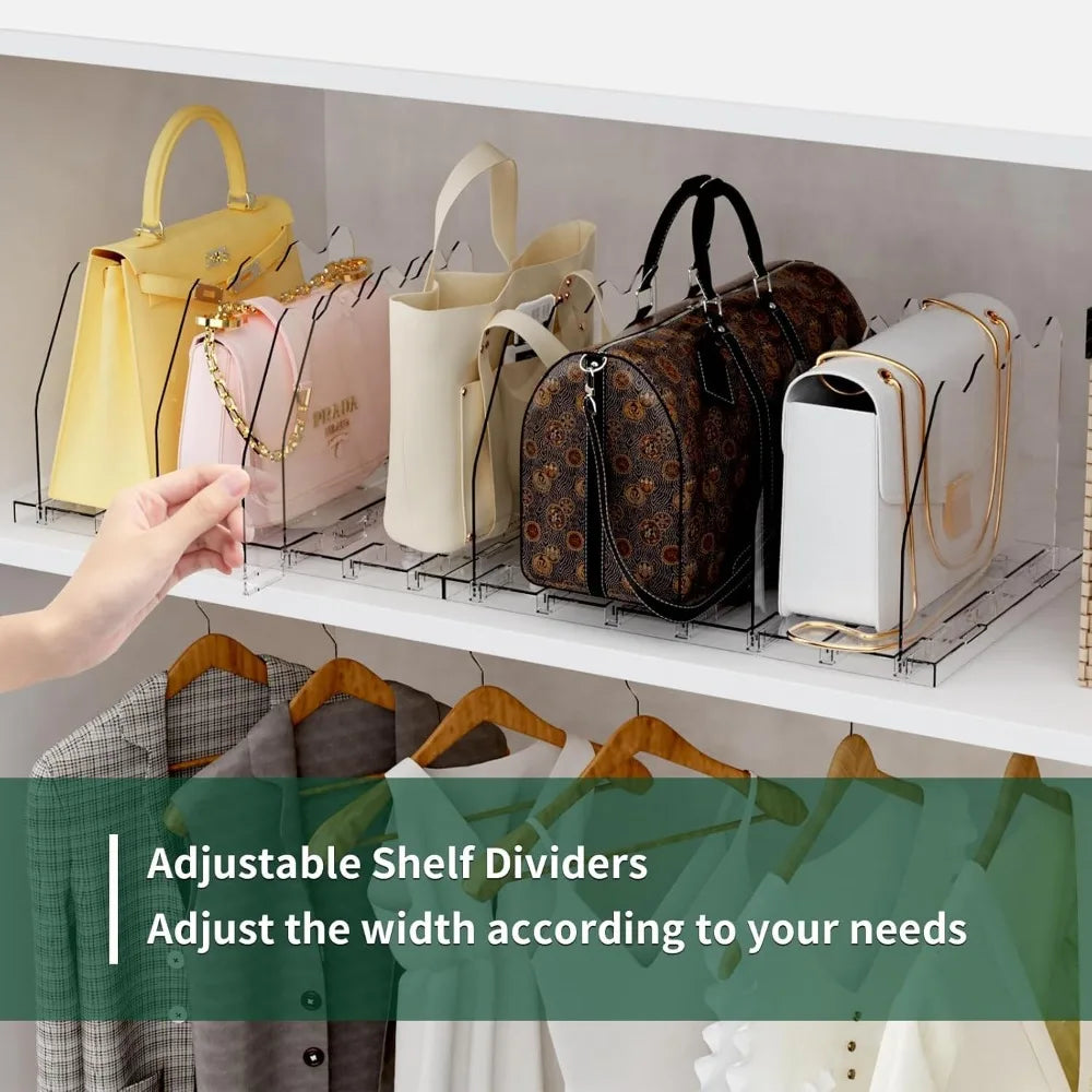 Adjustable Clear Acrylic Shelf Dividers For Closet And Office
