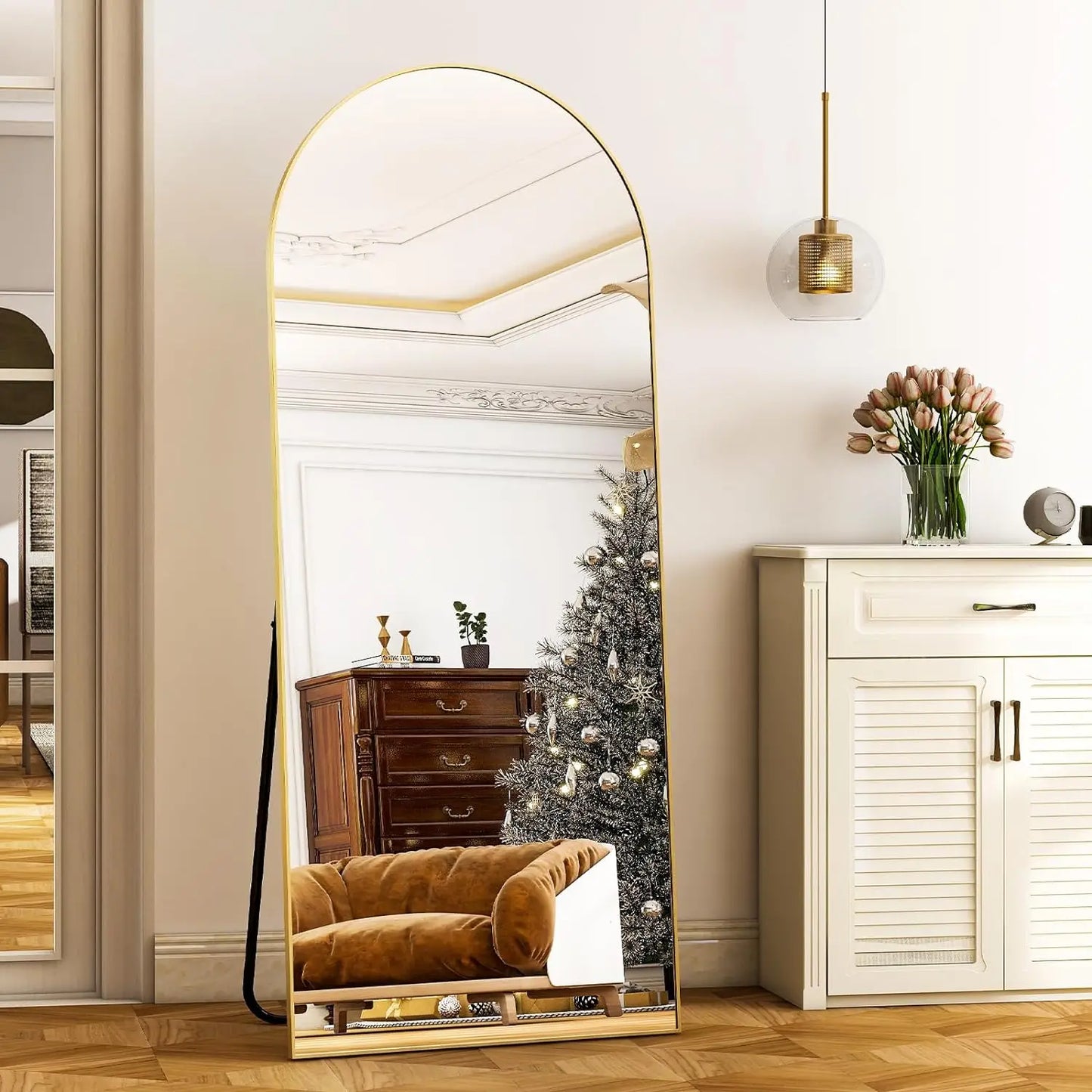 HARRITPURE Full Body Mirror With Aluminum Frame Floor