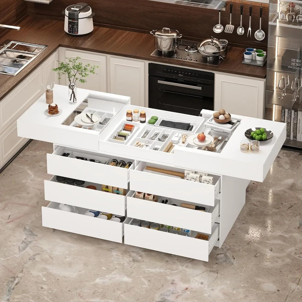 MKDK Glass Display Cabinet With Walk In Island For Jewelry
