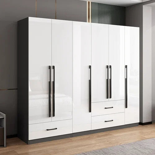 DUTRIEUX Wooden Wardrobe With Kids Drawers And Storage