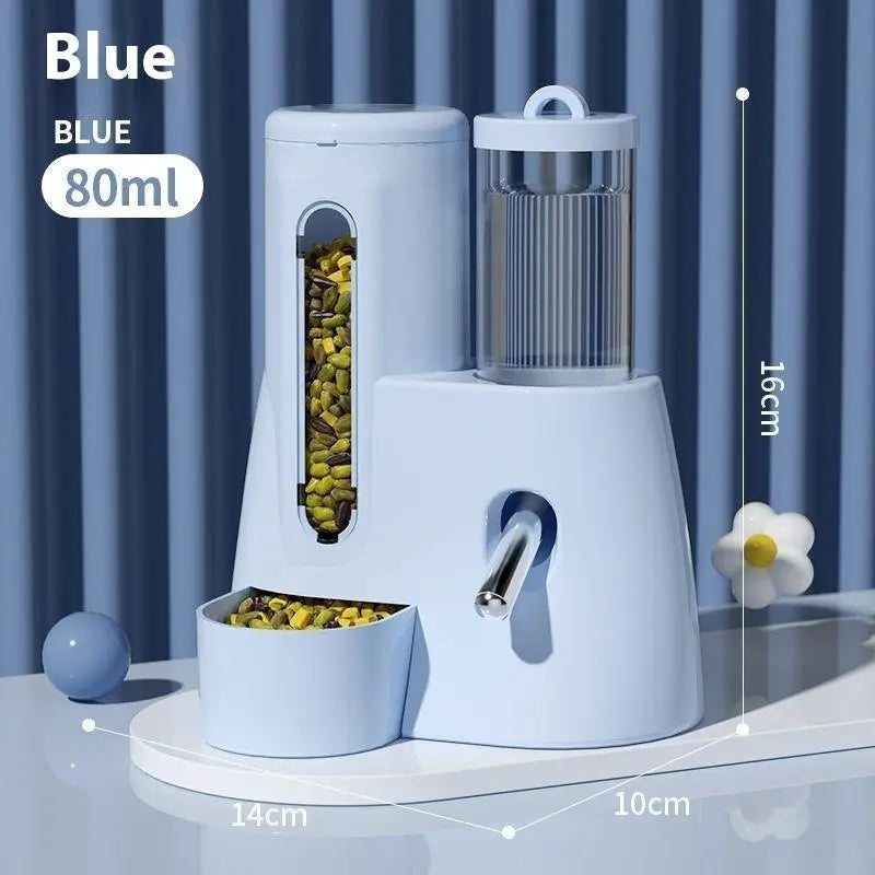 2-In-1 Hamster Feeder And Waterer, Large Capacity Automatic Dispenser